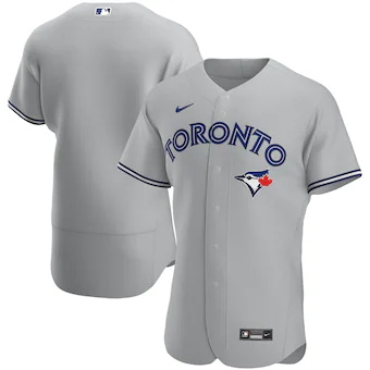 mens nike gray toronto blue jays road authentic team jersey